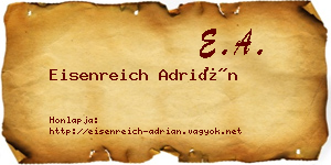 Eisenreich Adrián névjegykártya